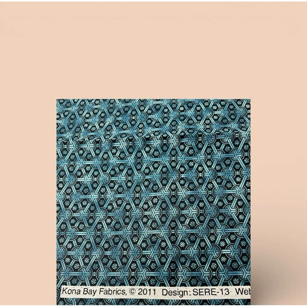 Quilt Craft Fabric 100% Cotton Material Kona Bay Fabrics SERE 13 Blue Abstract - Picture 5 of 5
